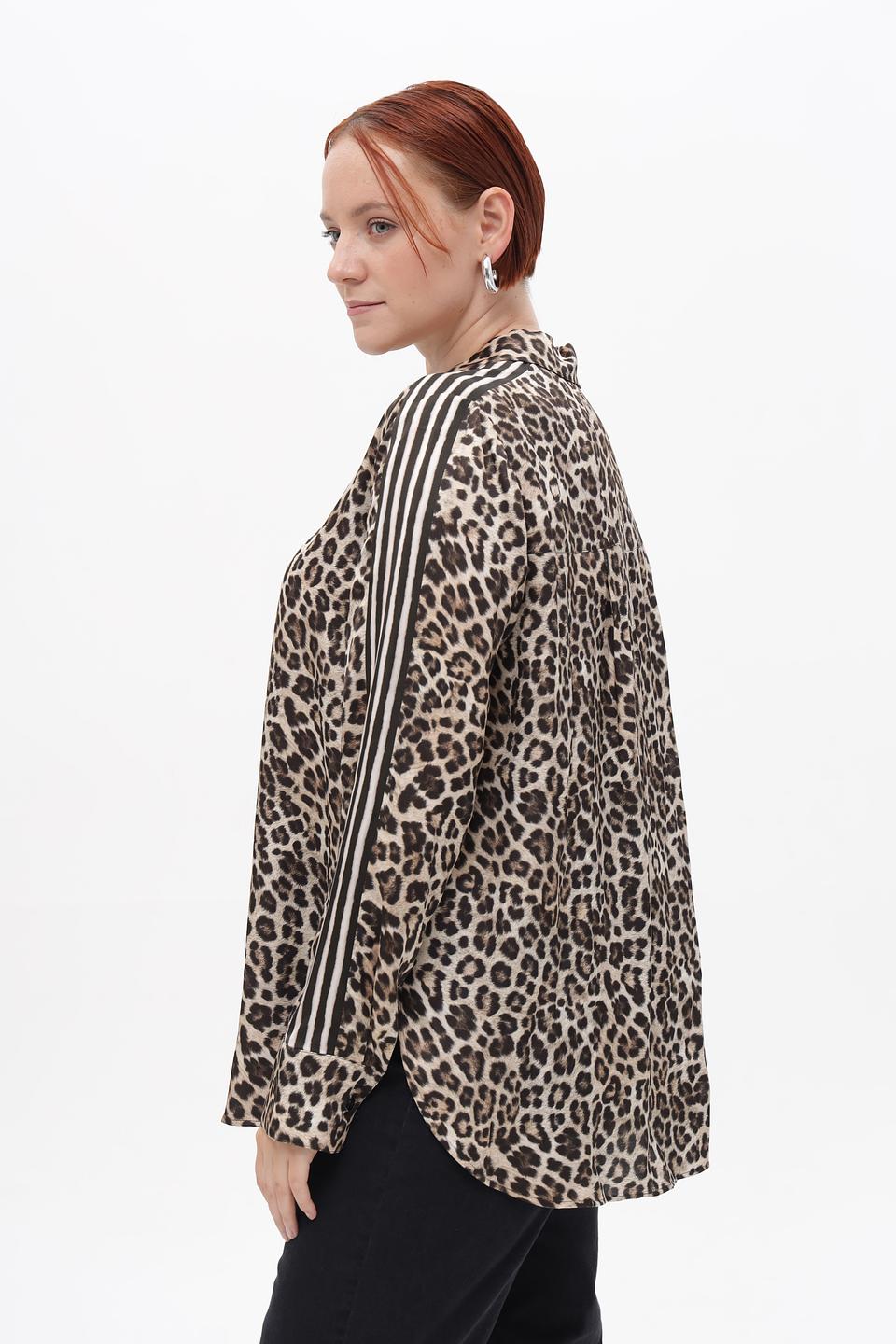Блуза Marc Aurel леопард с полосками