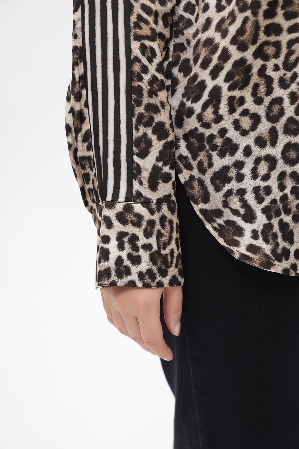 Блуза Marc Aurel леопард с полосками