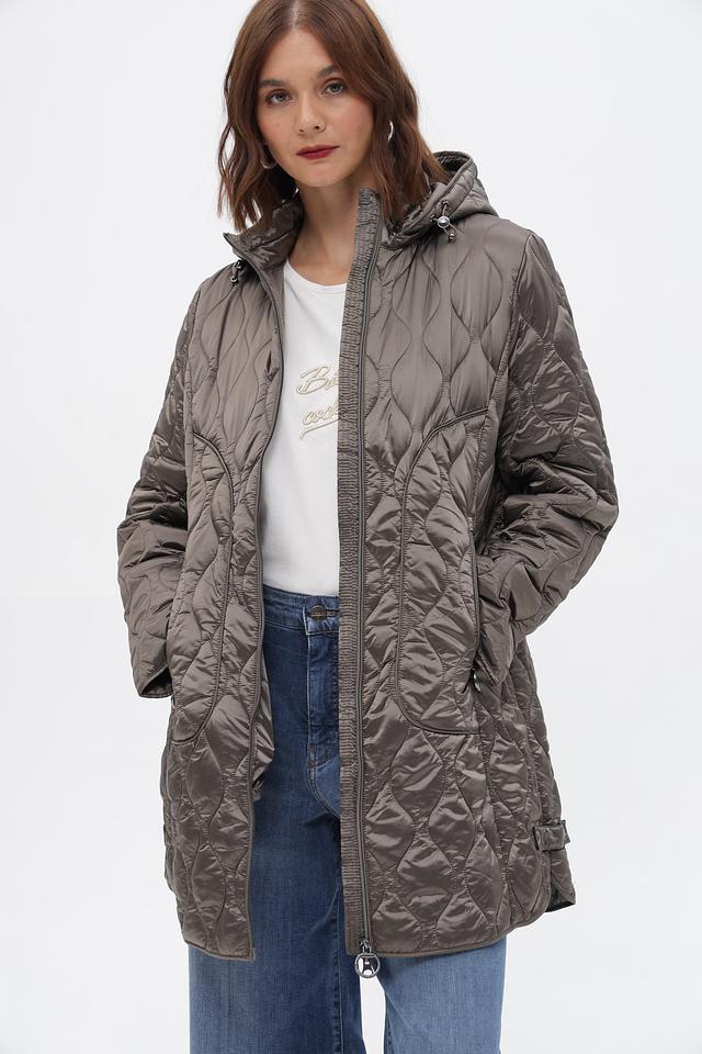 Пальто стеганое Betty Barclay серое