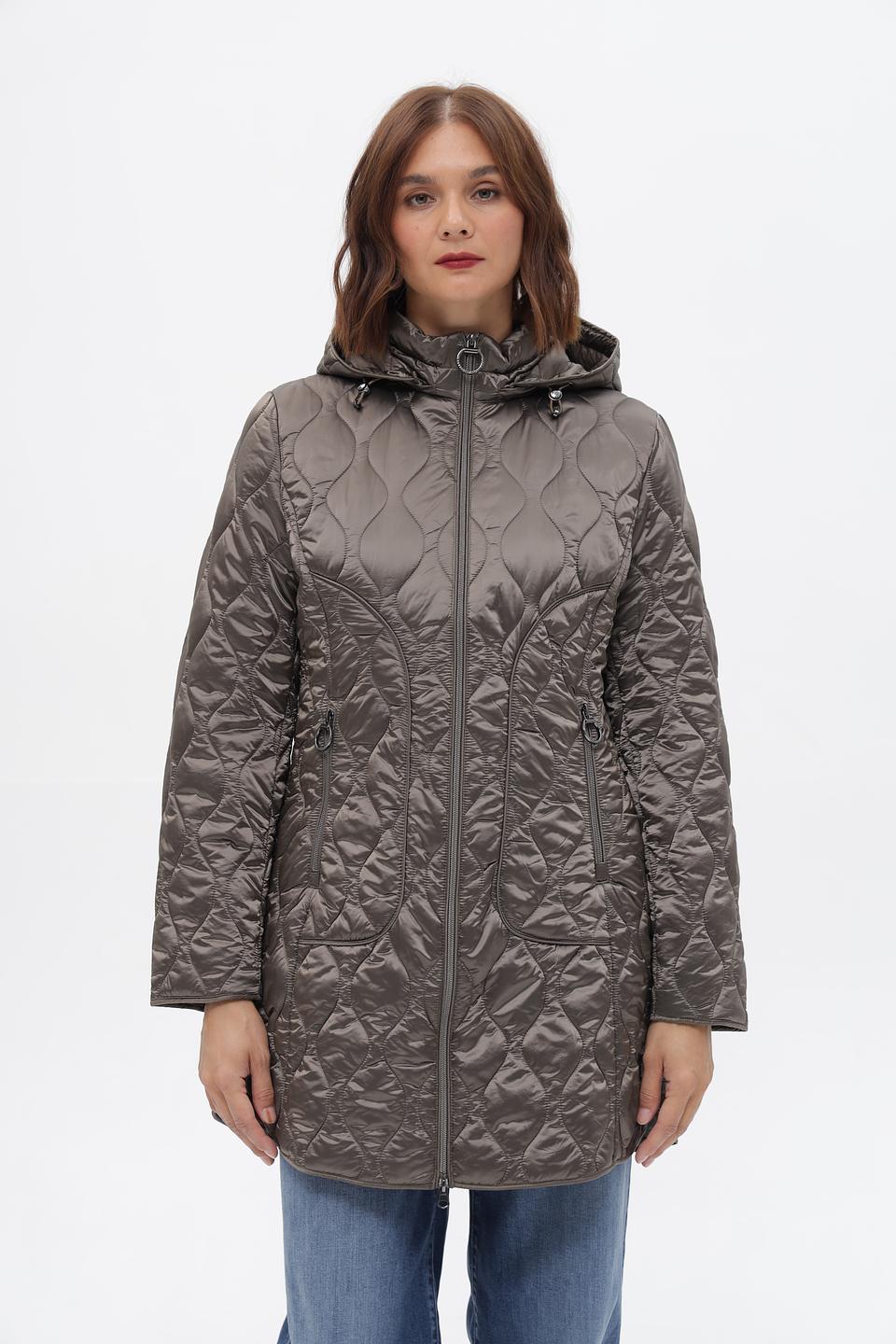 Пальто стеганое Betty Barclay серое