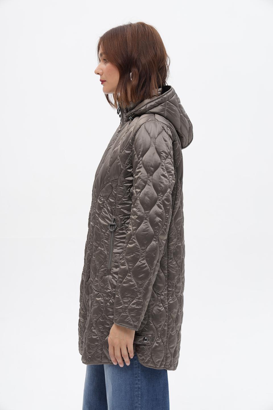 Пальто стеганое Betty Barclay серое