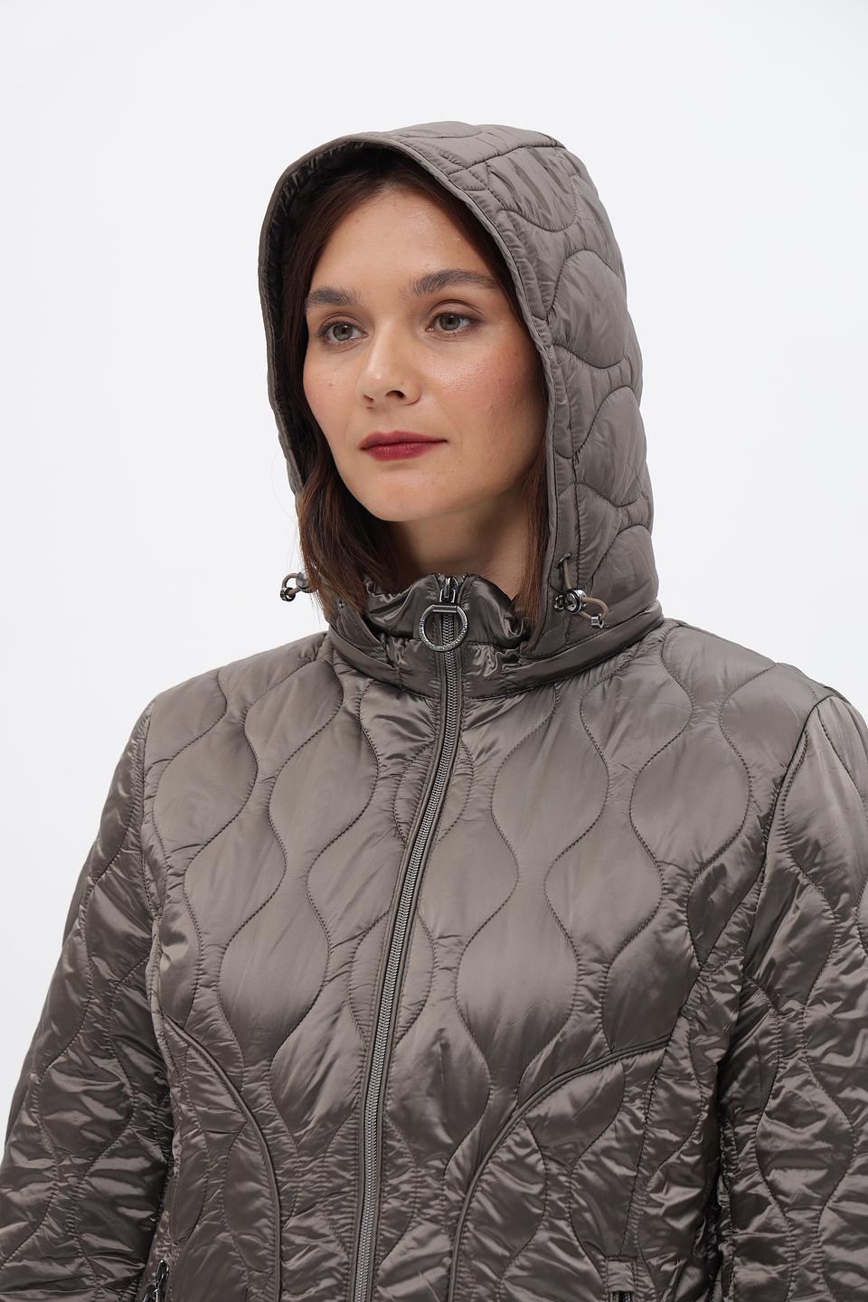 Пальто стеганое Betty Barclay серое