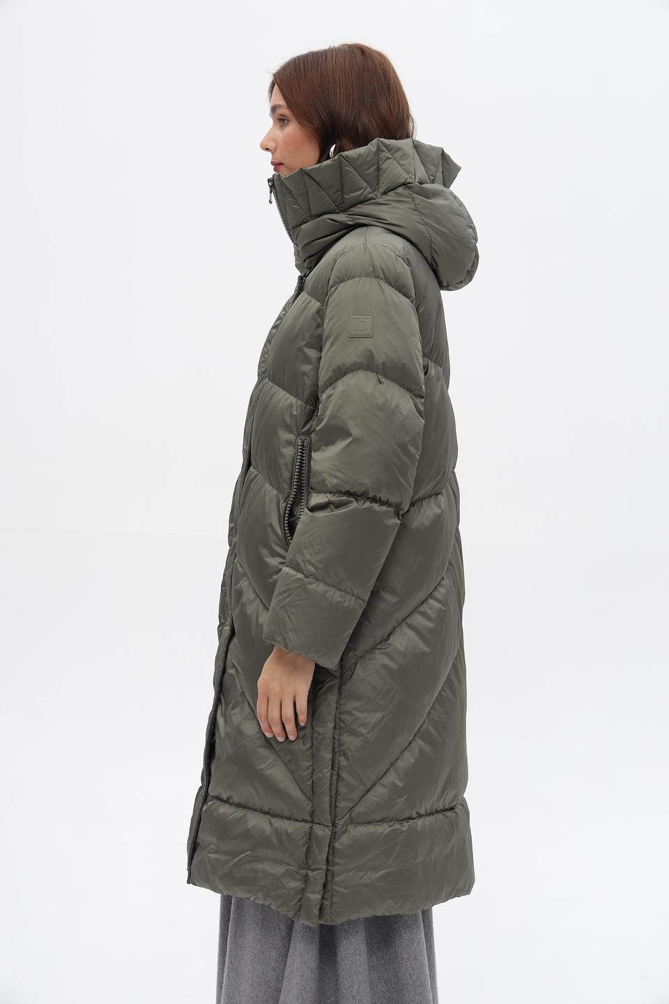 Пальто стеганое Luisa Cerano оливковое