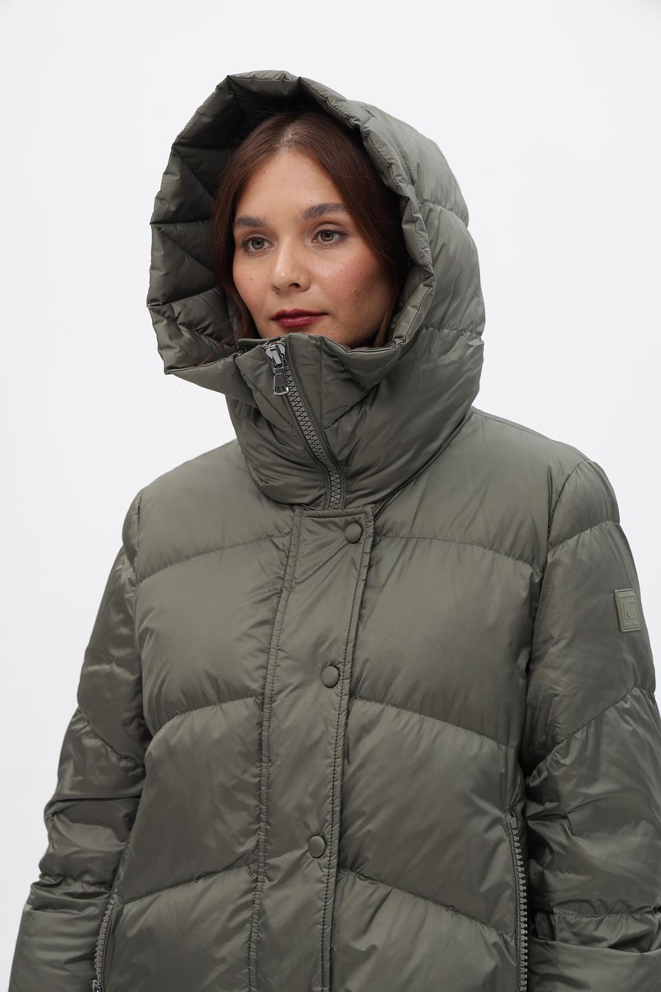 Пальто стеганое Luisa Cerano оливковое