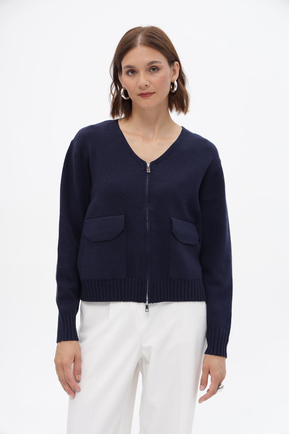 Жакет Marc Aurel вязаный тёмно-синий