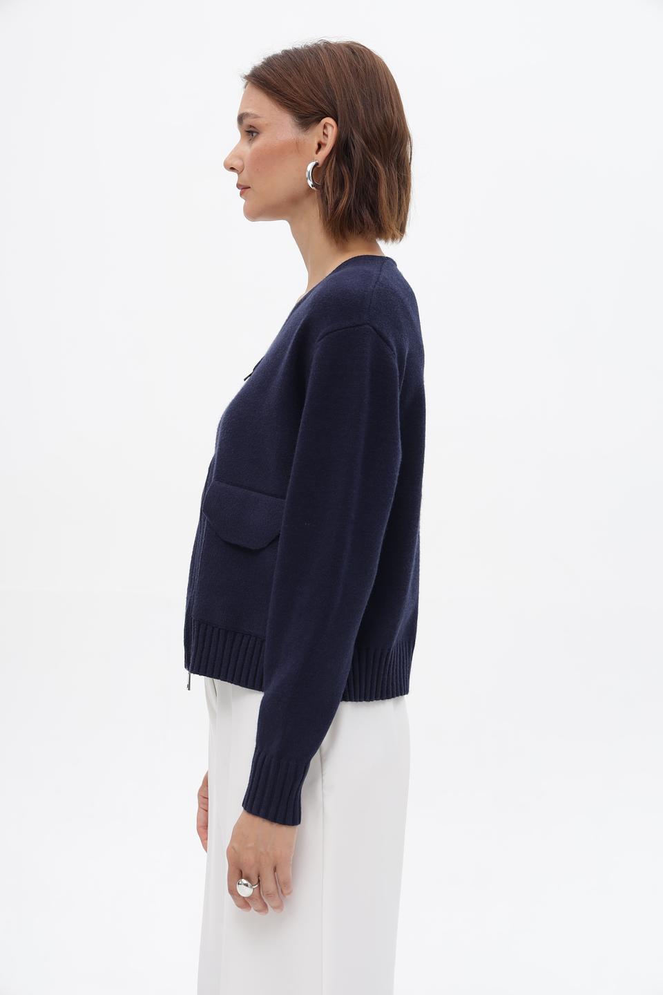 Жакет Marc Aurel вязаный тёмно-синий