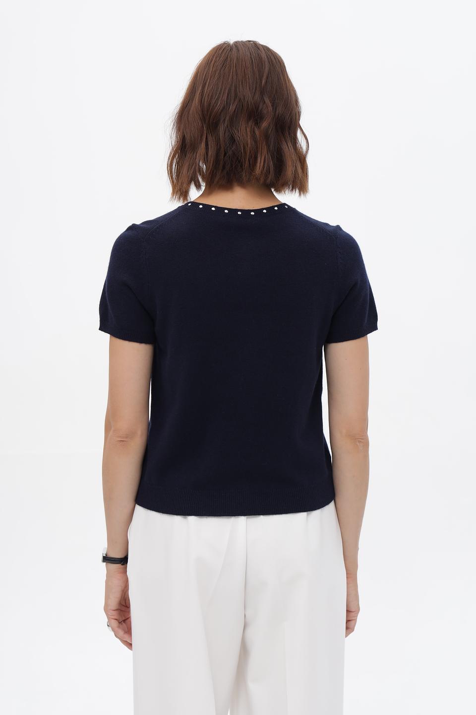 Пуловер Oui с жемчугом