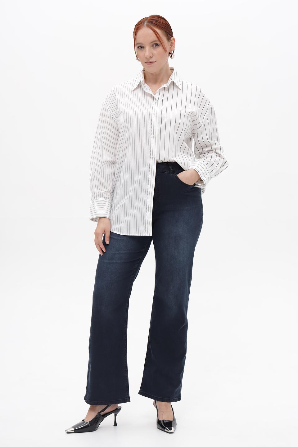 Джинсы клеш Frapp темно-синие