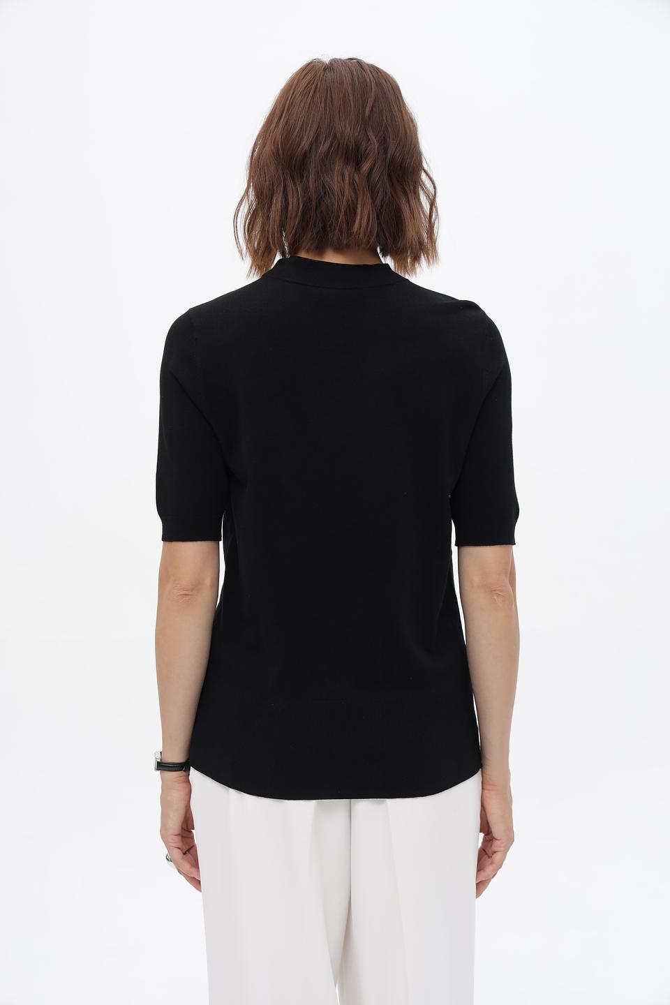 Пуловер Betty Barclay чёрный с коротким рукавом