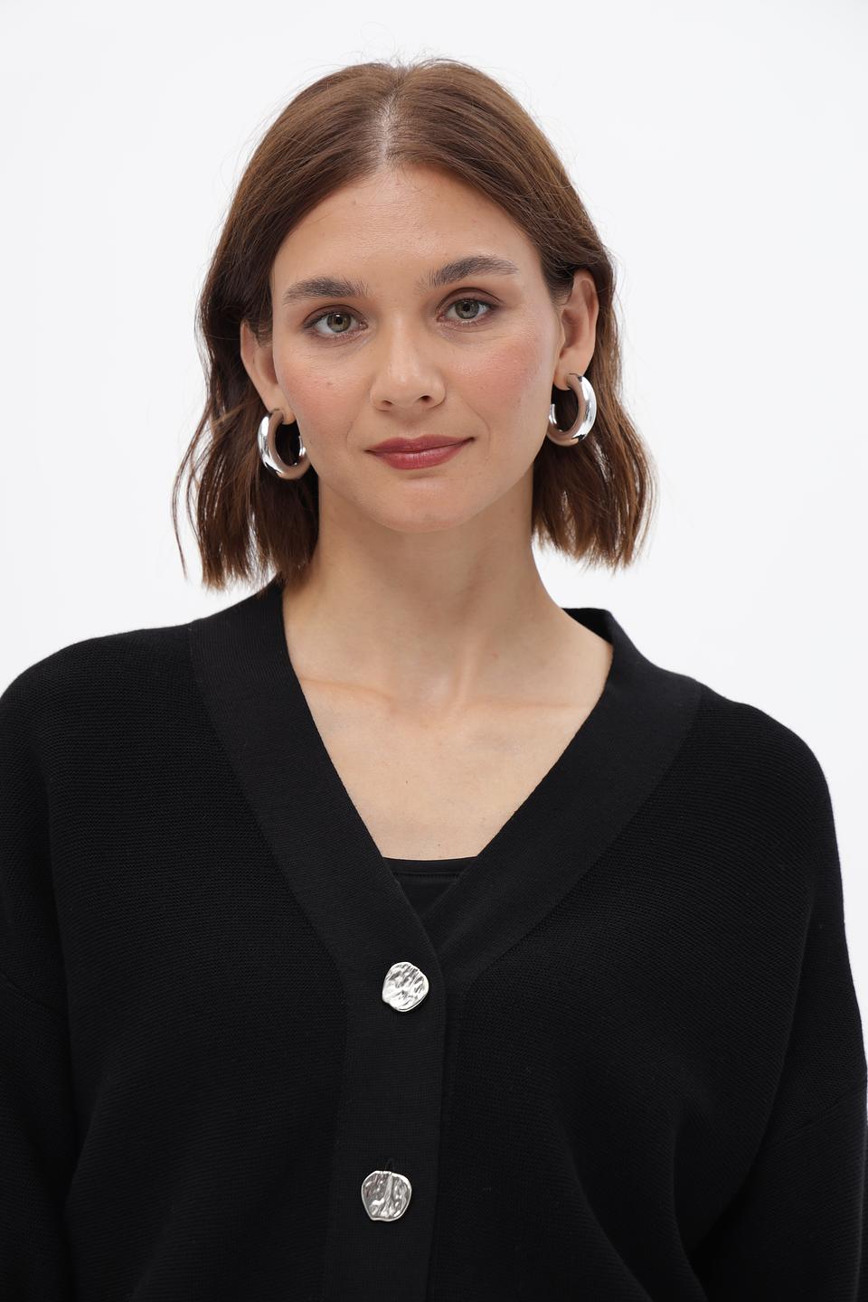 Жакет Monari чёрный с пуговицами