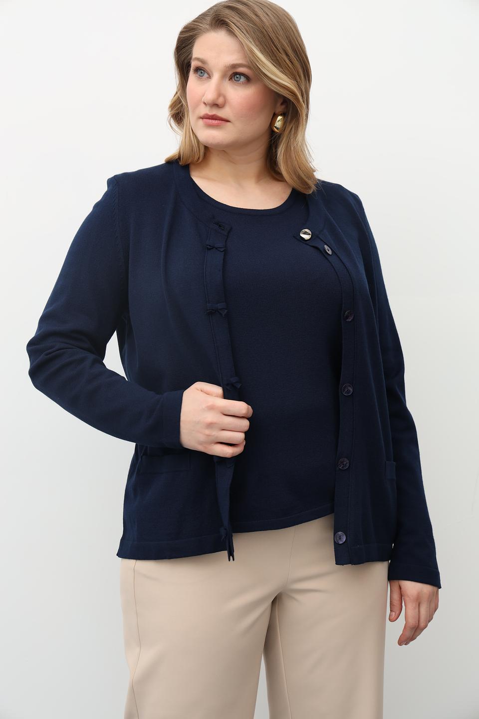 Жакет Gollehaug синий с пуговицами