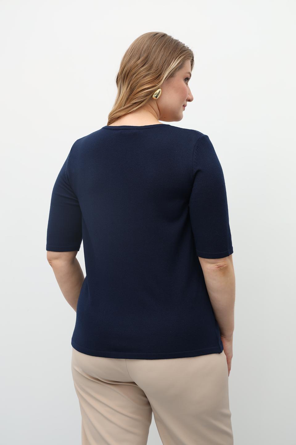 Пуловер Gollehaug женский темно-синий