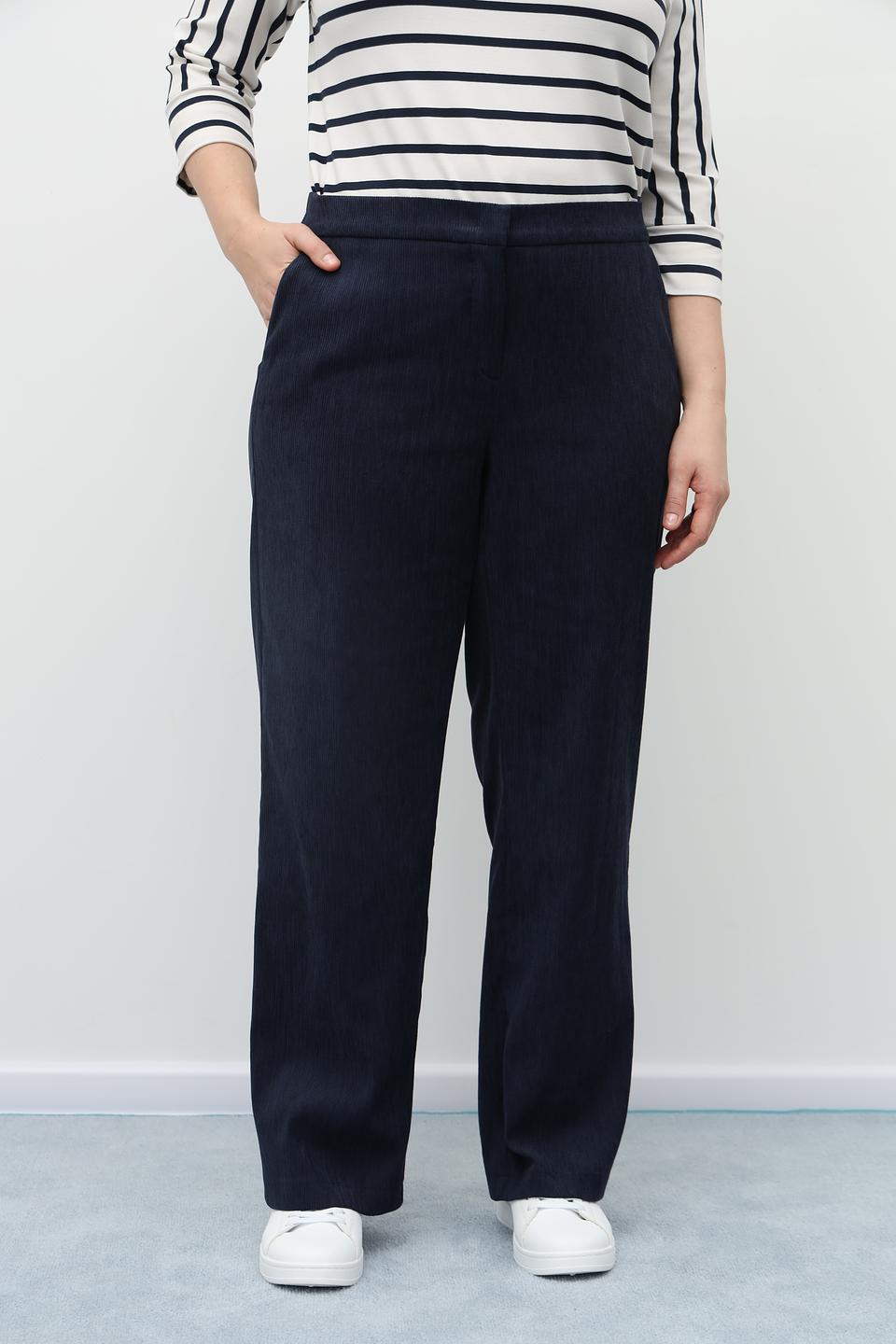 Брюки Frank Walder прямые, темно-синие