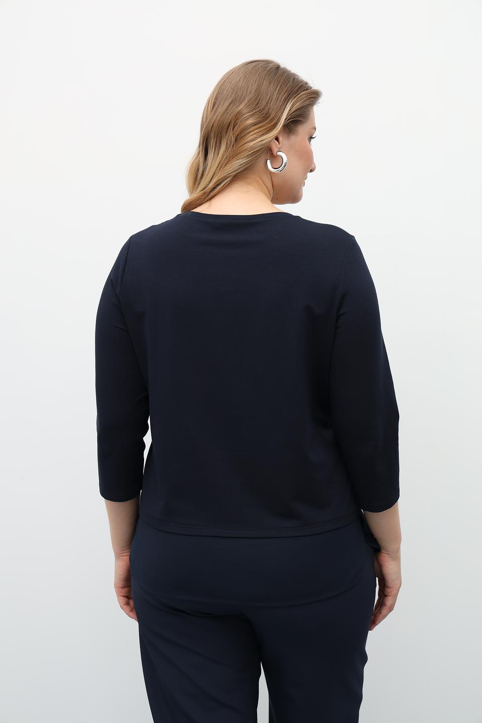 Футболка Frank Walder темно-синяя с рукавом 3/4