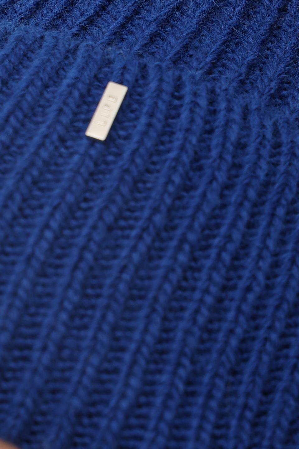 Шапка Julia Florenzi вязаная синяя