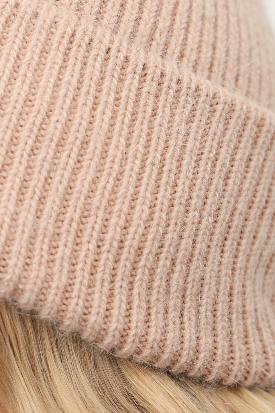 Шапка Julia Florenzi вязаная бежевая