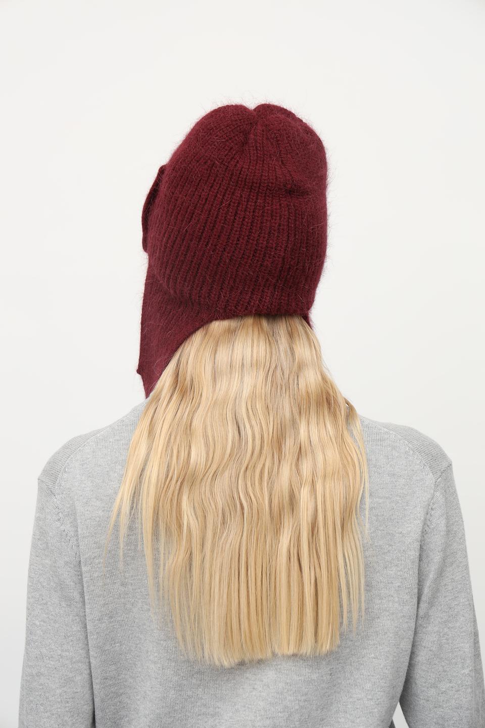 Шапка Julia Florenzi с ушами бордового цвета
