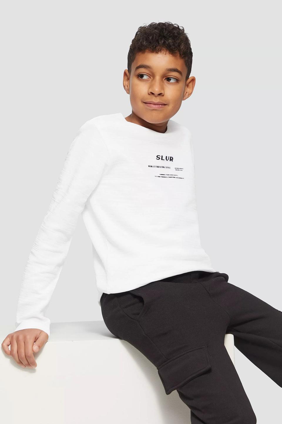 Детская футболка s.Oliver белая с принтом