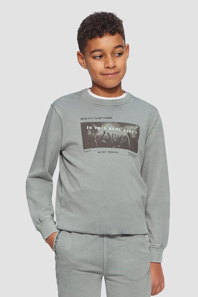 Джемпер s.Oliver серый с принтом