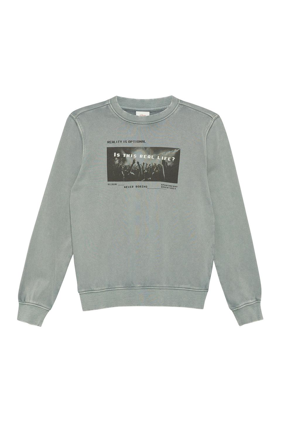 Джемпер s.Oliver серый с принтом