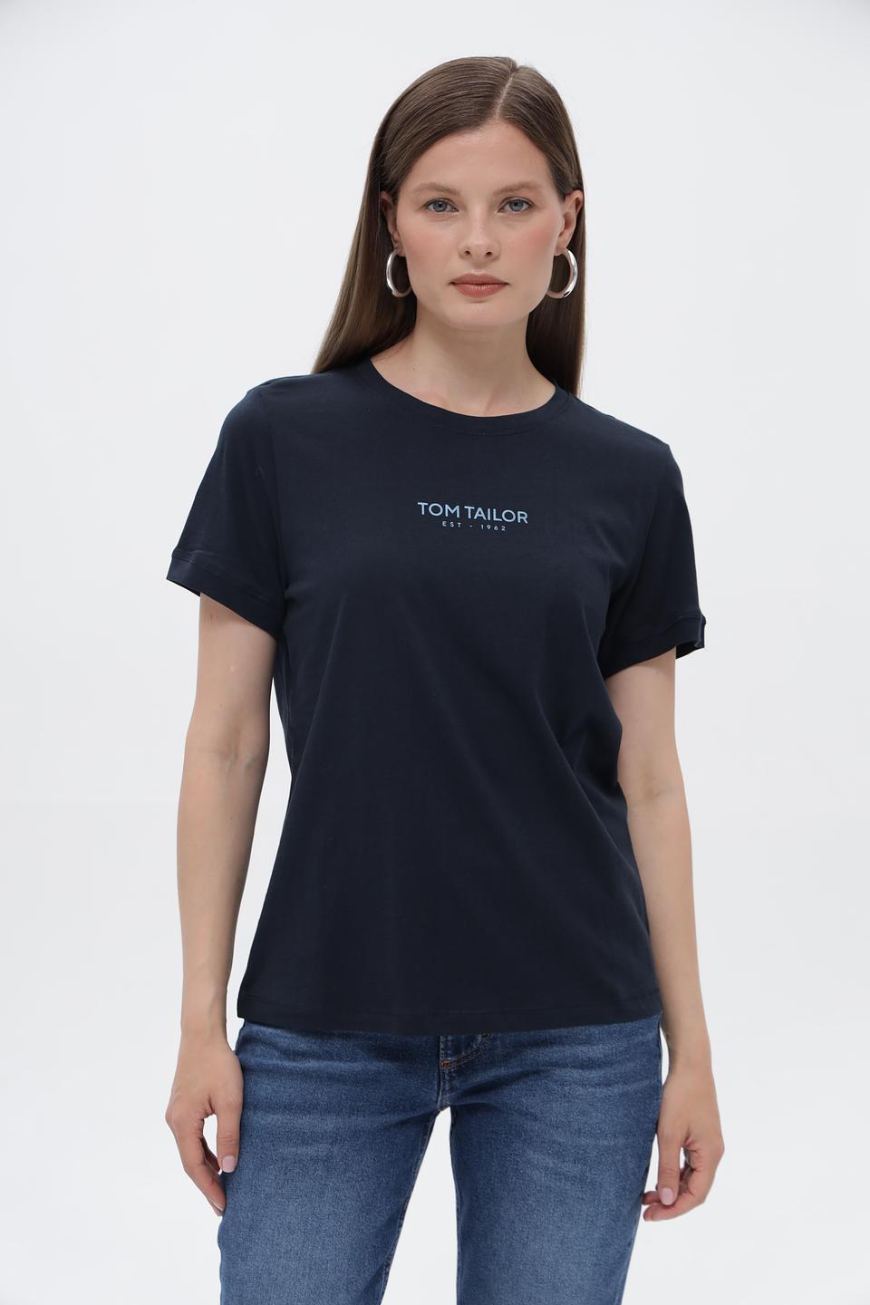 Футболка Tom Tailor базовый тёмно-синий