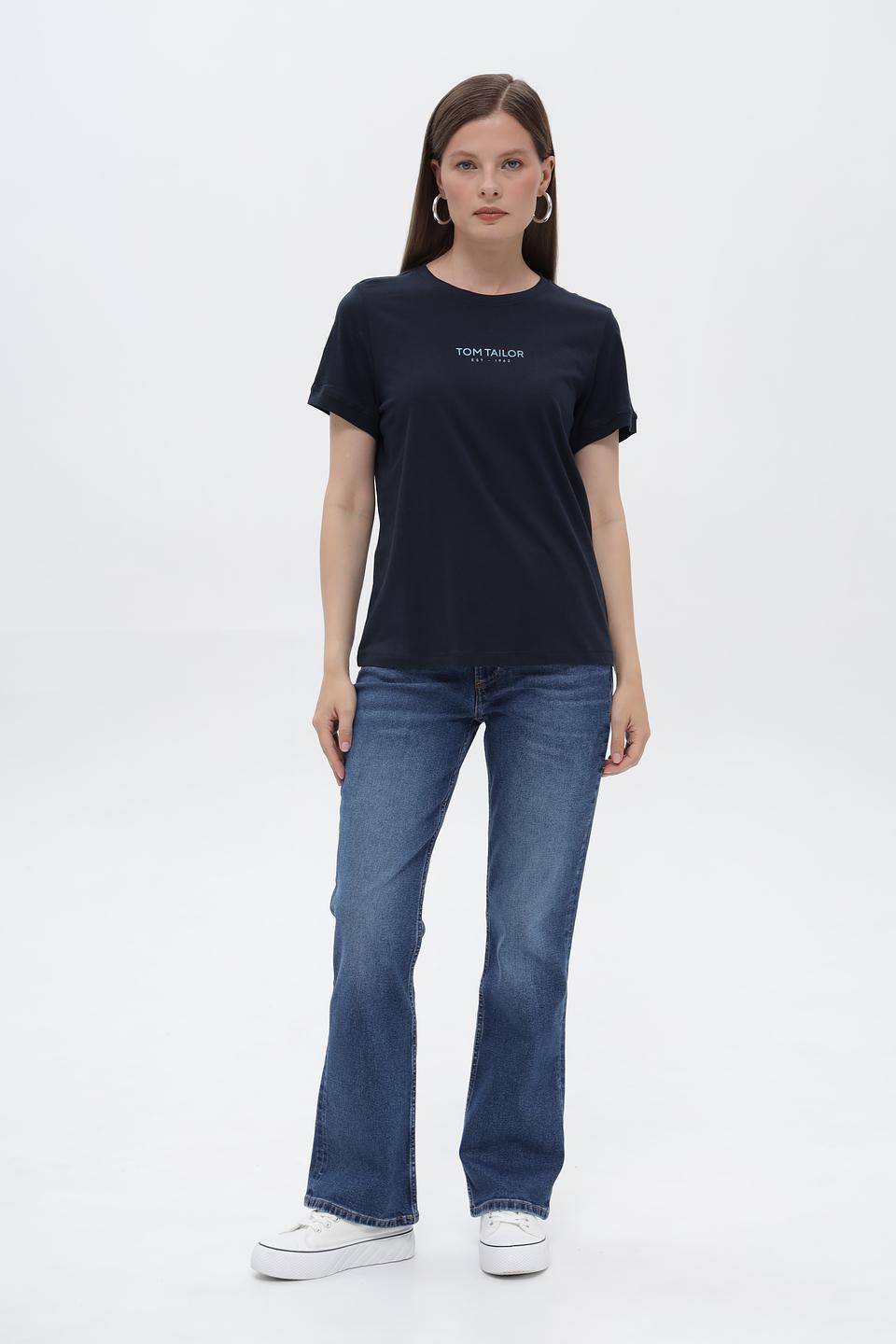 Футболка Tom Tailor базовый тёмно-синий