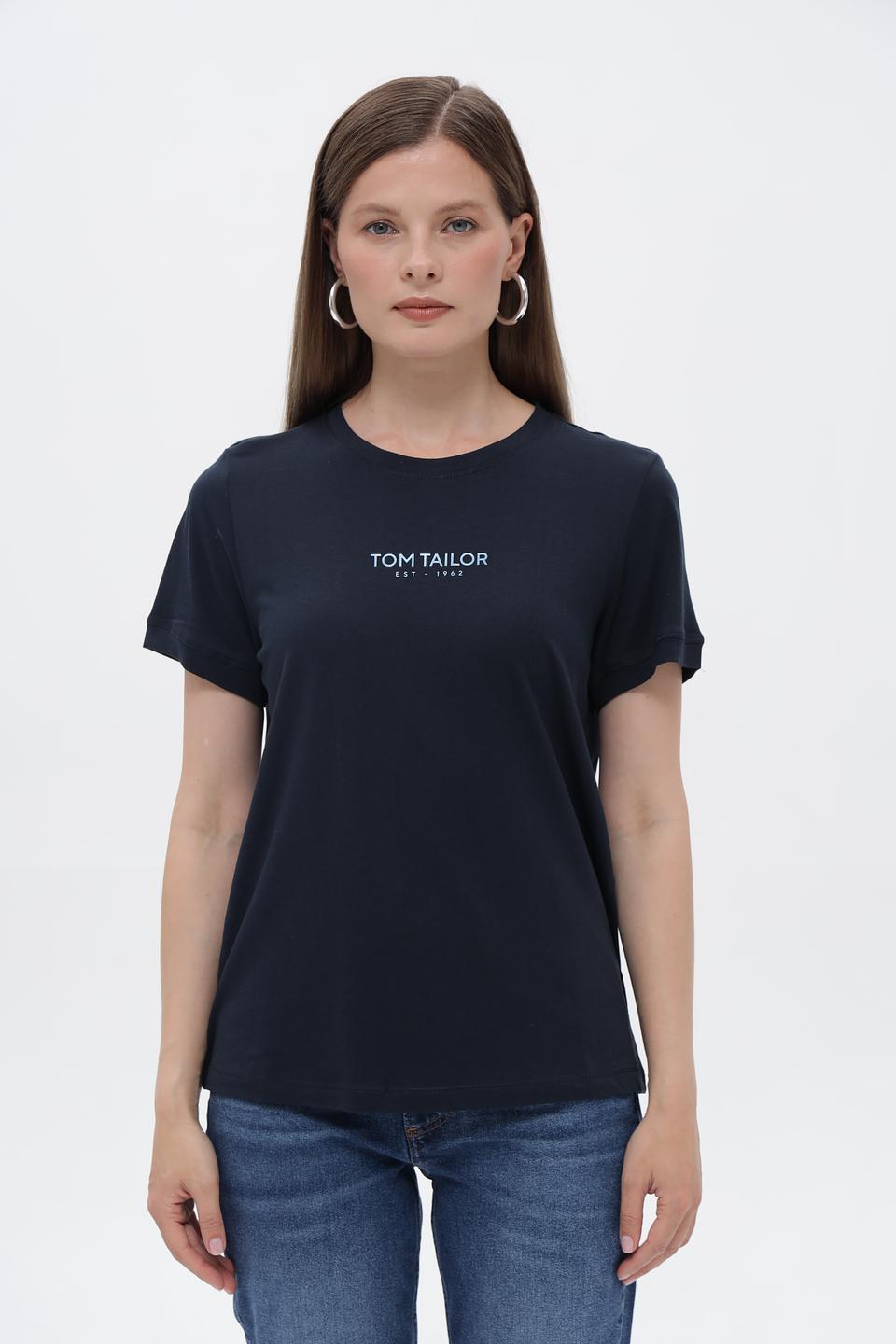 Футболка Tom Tailor базовый тёмно-синий