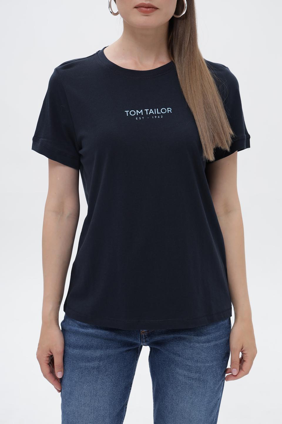 Футболка Tom Tailor базовый тёмно-синий