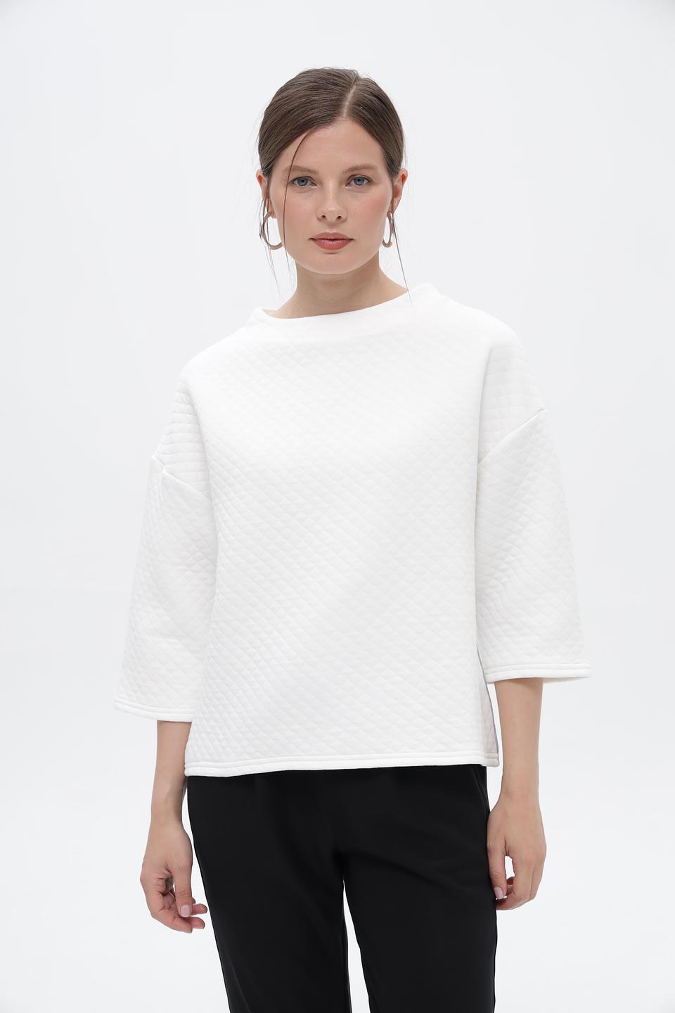 Пуловер Broadway стеганый белый