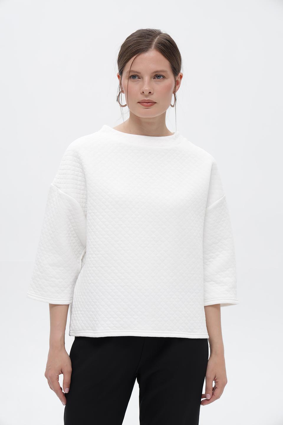 Пуловер Broadway стеганый белый