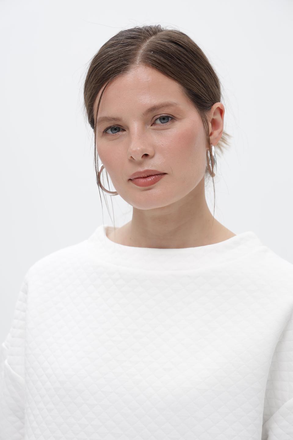 Пуловер Broadway стеганый белый