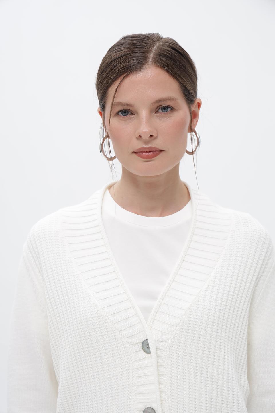 Жакет Gollehaug вязаный молочный