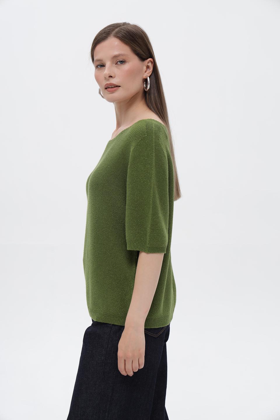 Пуловер Rabe collection оливковый