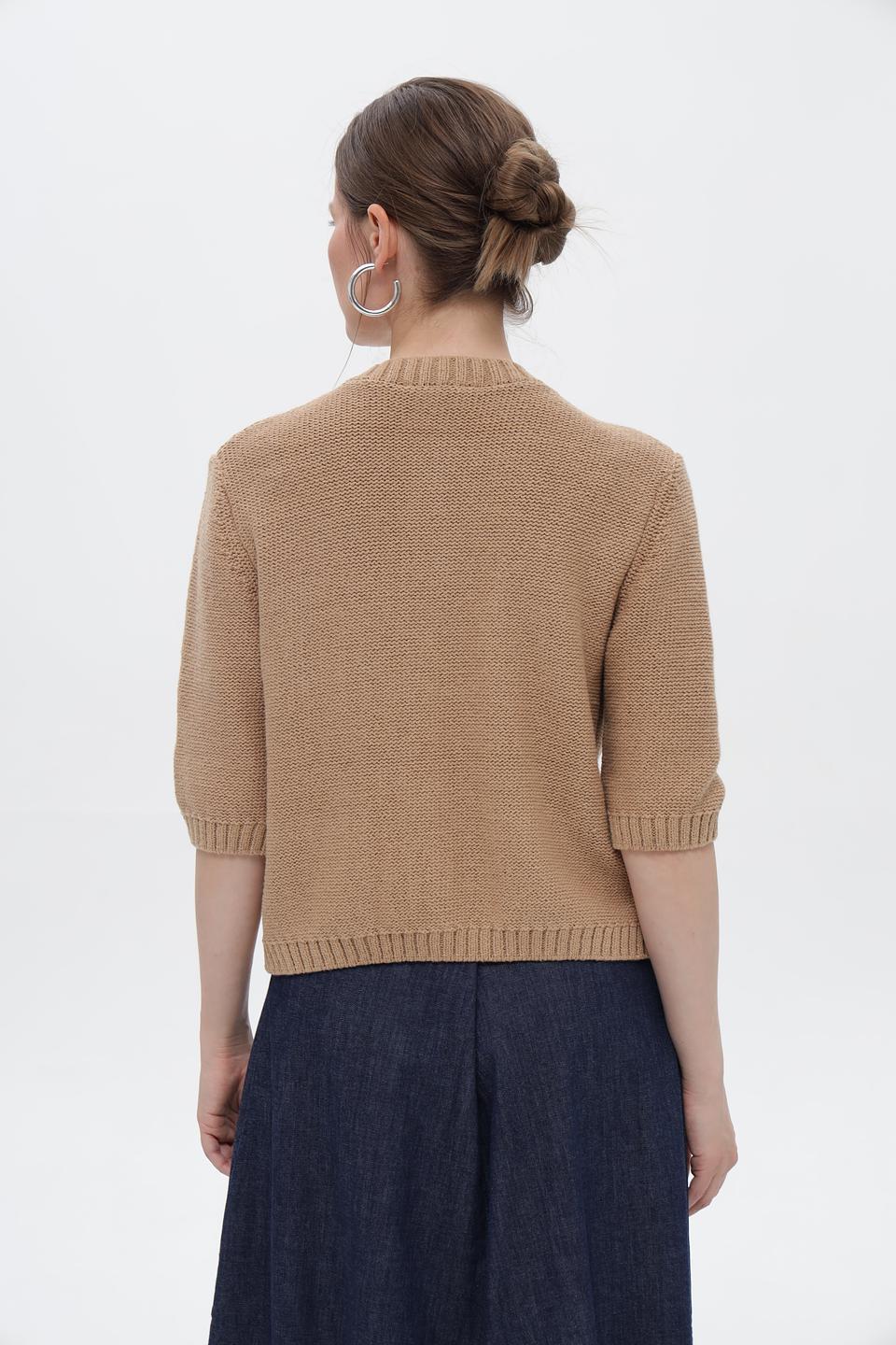 Жакет Oui с карманами бежевый