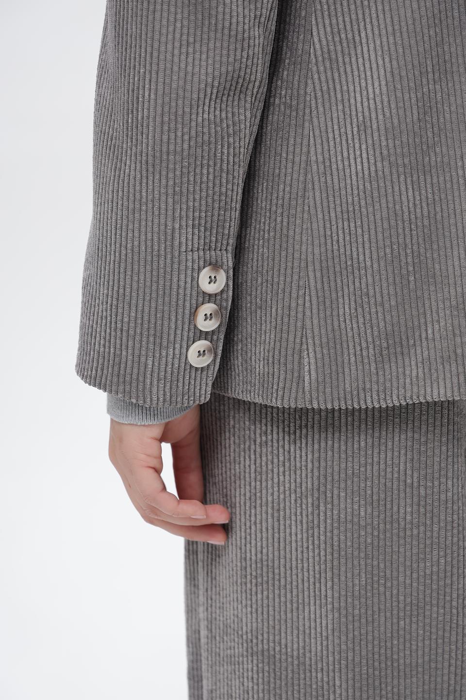 Жакет Croche в полоску серый