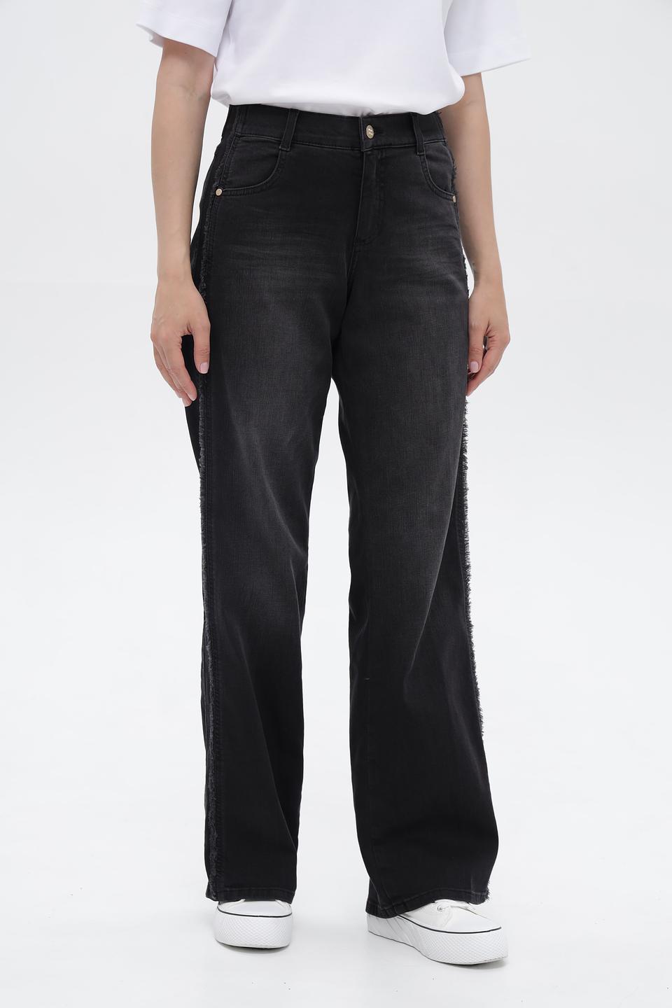 Джинсы Angels с необработанным краем чёрные