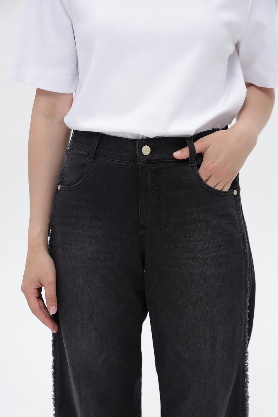 Джинсы Angels с необработанным краем чёрные