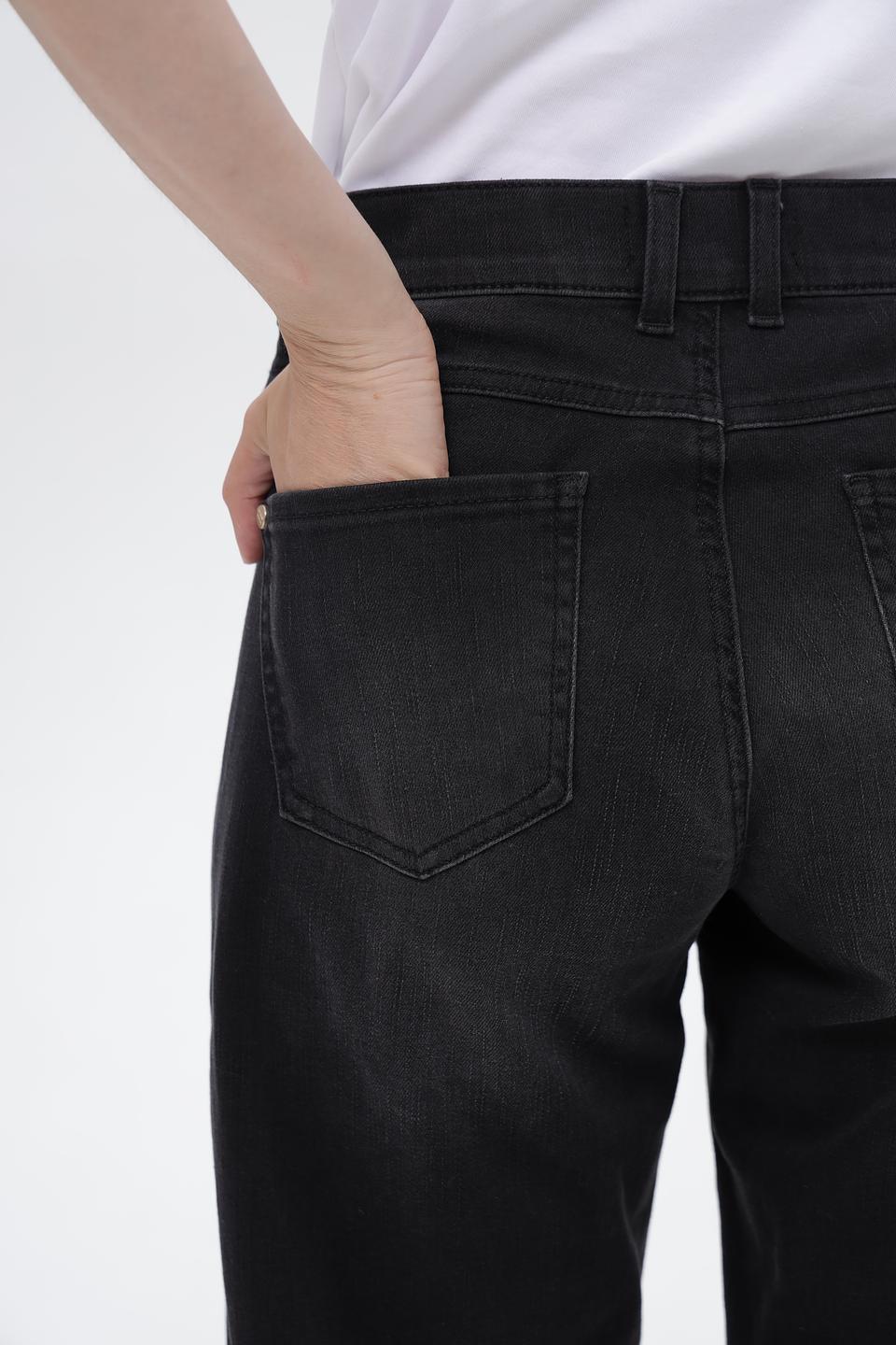 Джинсы Angels с необработанным краем чёрные