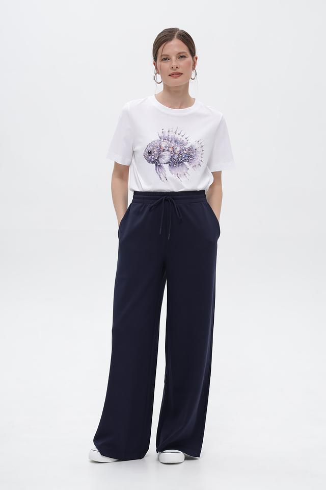 Брюки палаццо Miss Lagotte тёмно-синие