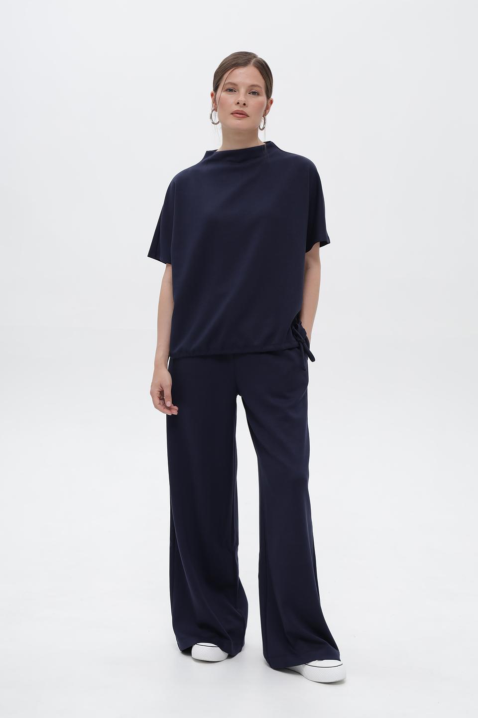 Брюки палаццо Miss Lagotte тёмно-синие