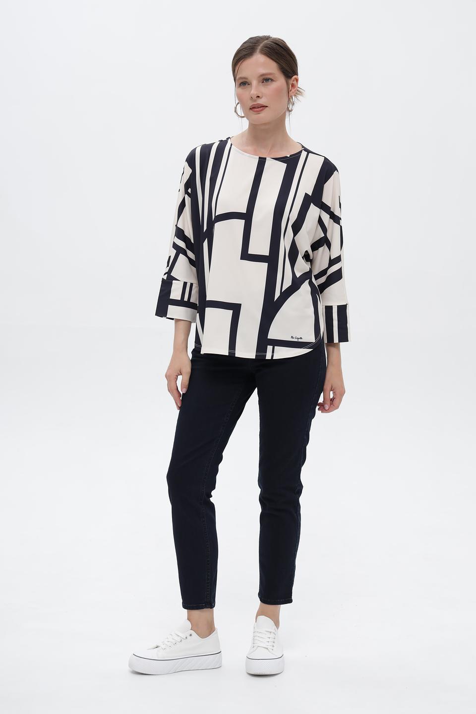 Блузка Miss Lagotte с геометрическим принтом