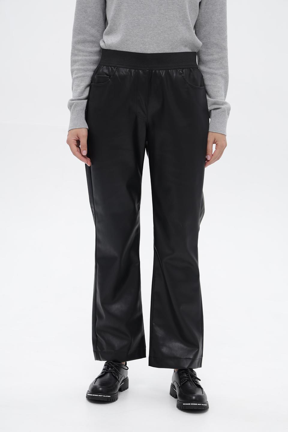 Брюки кожа Monari чёрные