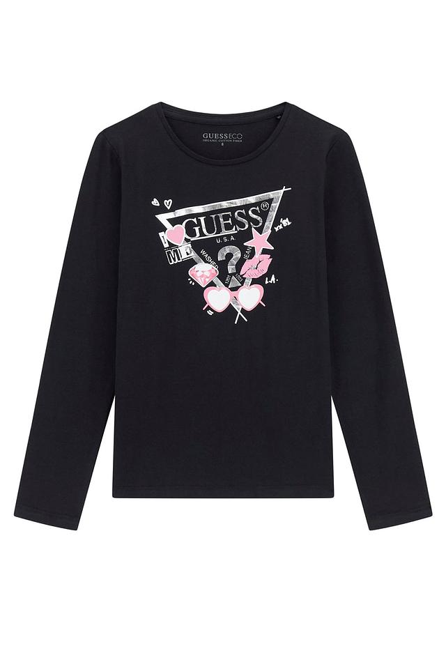 Футболка Guess с логотипом чёрная