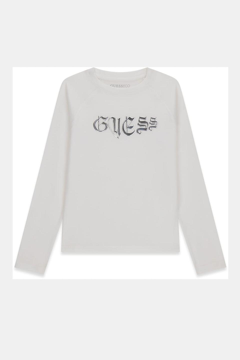 Футболка Guess логотип белый