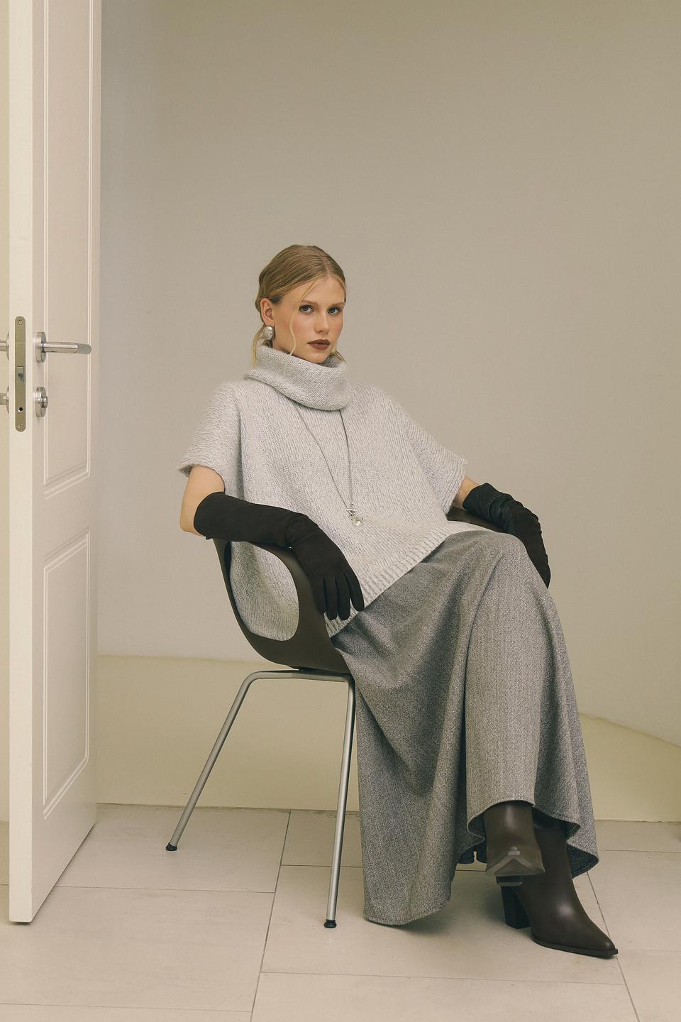 Пуловер Croche с высоким горлом