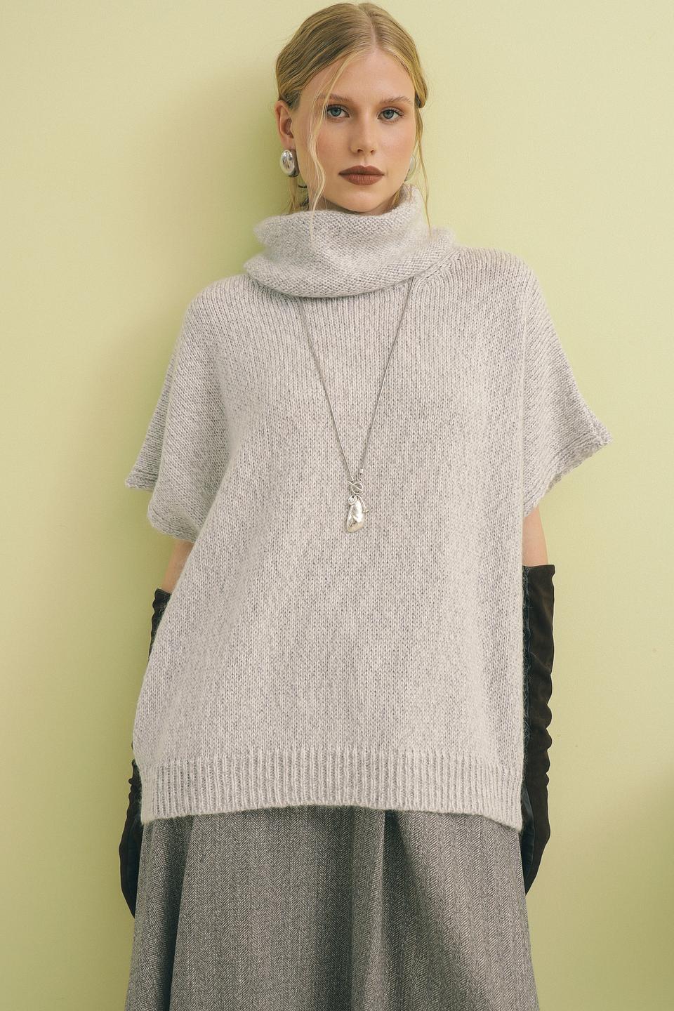 Пуловер Croche с высоким горлом