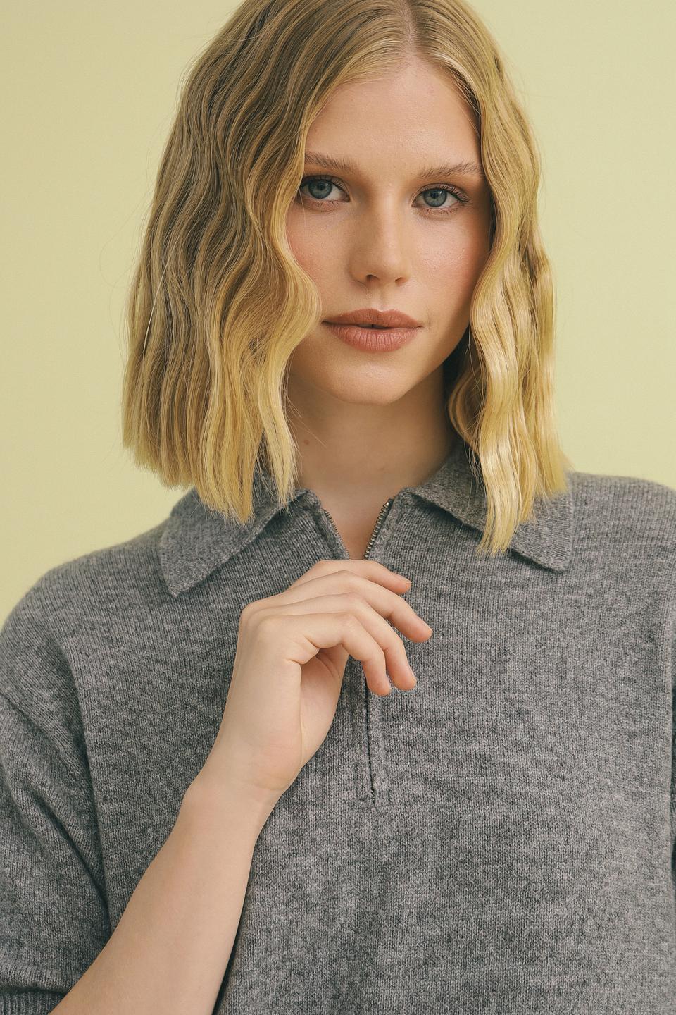 Пуловер Oui с коротким рукавом