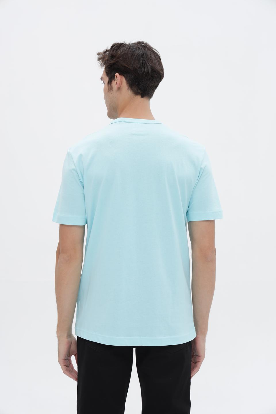 Футболка Tom Tailor с принтом голубая