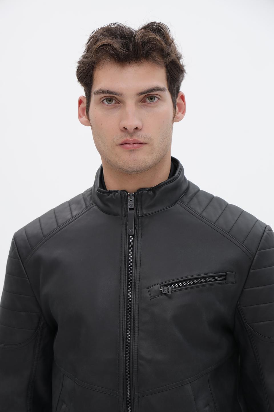 Куртка Tom Tailor кожаная чёрная