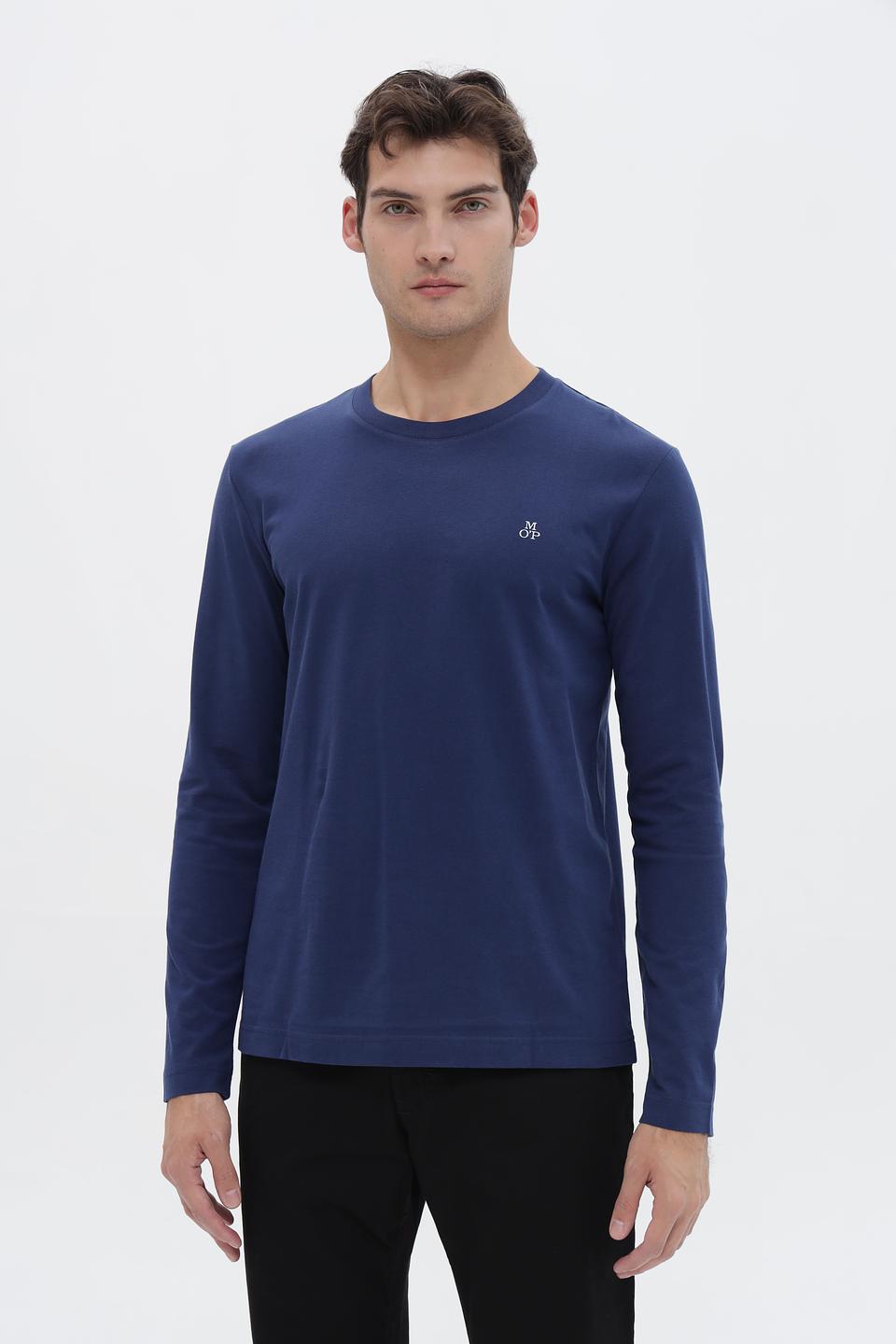 Футболка Marc O Polo men синяя с длинным рукавом